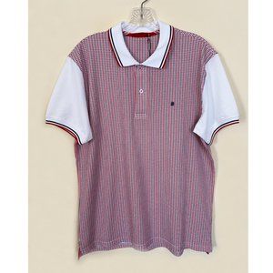 NWT Carolina Herrera Men Polo Shirt Shirt Sleeves Red-White